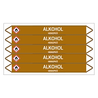 Značení potrubí, alkohol,5 ks, 150 × 12 mm